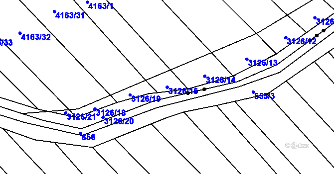 Parcela st. 3126/15 v KÚ Nemochovice, Katastrální mapa