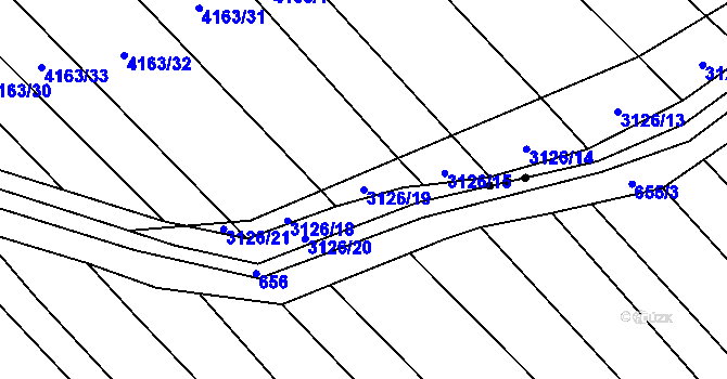 Parcela st. 3126/19 v KÚ Nemochovice, Katastrální mapa