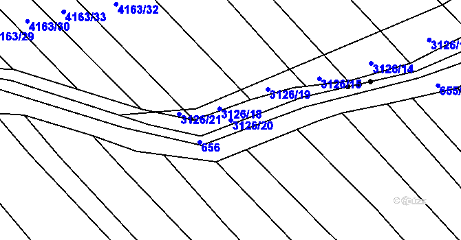 Parcela st. 3126/20 v KÚ Nemochovice, Katastrální mapa