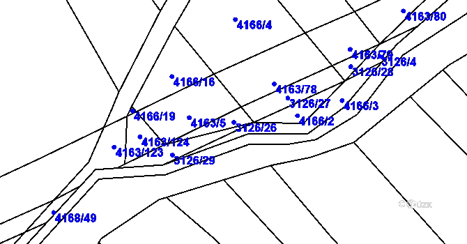 Parcela st. 3126/26 v KÚ Nemochovice, Katastrální mapa