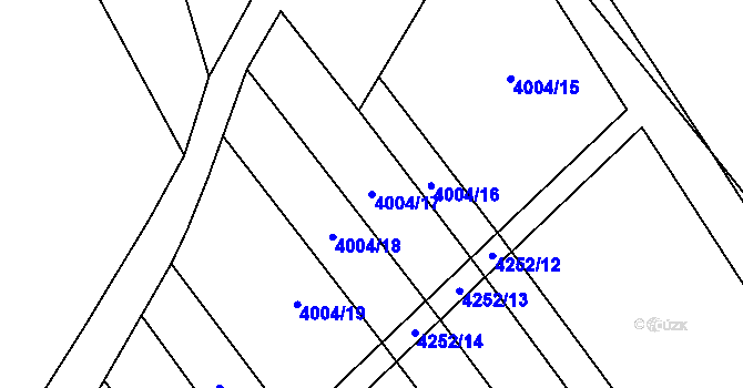 Parcela st. 4004/17 v KÚ Nemochovice, Katastrální mapa