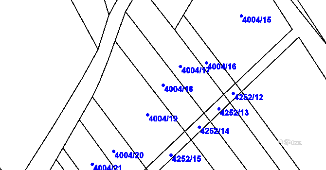 Parcela st. 4004/18 v KÚ Nemochovice, Katastrální mapa