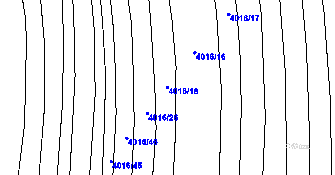 Parcela st. 4016/18 v KÚ Nemochovice, Katastrální mapa
