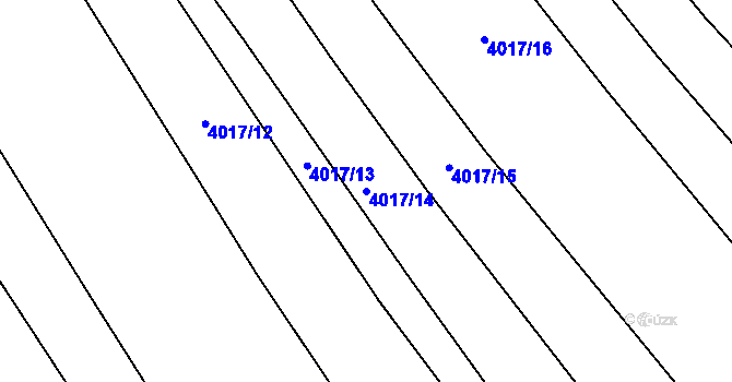 Parcela st. 4017/14 v KÚ Nemochovice, Katastrální mapa
