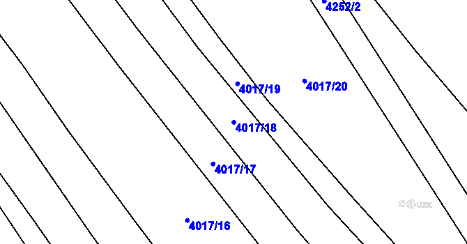 Parcela st. 4017/18 v KÚ Nemochovice, Katastrální mapa