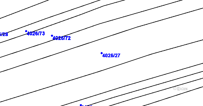 Parcela st. 4026/27 v KÚ Nemochovice, Katastrální mapa