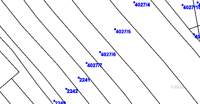 Parcela st. 4027/6 v KÚ Nemochovice, Katastrální mapa