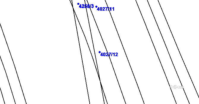 Parcela st. 4027/12 v KÚ Nemochovice, Katastrální mapa