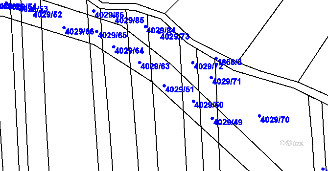Parcela st. 4029/51 v KÚ Nemochovice, Katastrální mapa