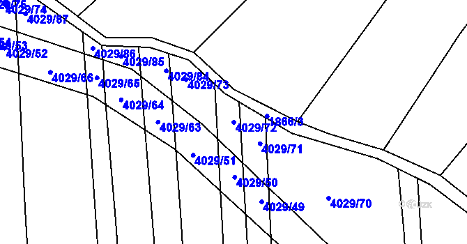Parcela st. 4029/72 v KÚ Nemochovice, Katastrální mapa