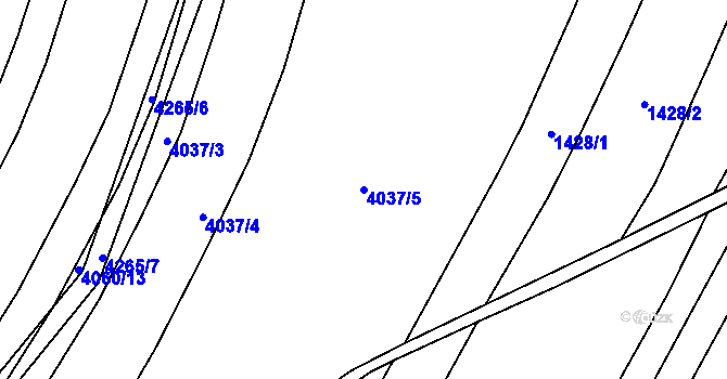 Parcela st. 4037/5 v KÚ Nemochovice, Katastrální mapa