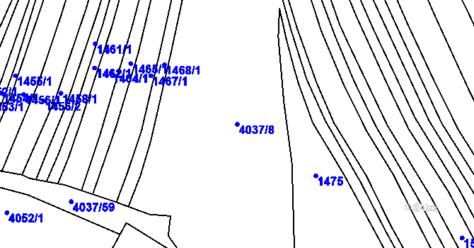 Parcela st. 4037/8 v KÚ Nemochovice, Katastrální mapa