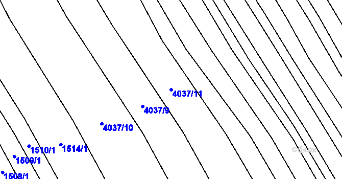 Parcela st. 4037/11 v KÚ Nemochovice, Katastrální mapa