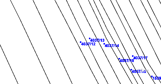 Parcela st. 4037/12 v KÚ Nemochovice, Katastrální mapa