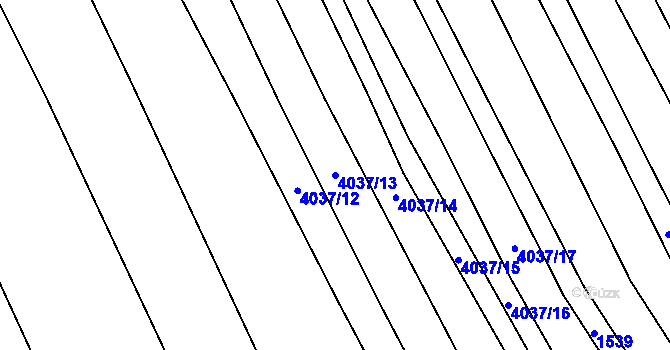 Parcela st. 4037/13 v KÚ Nemochovice, Katastrální mapa
