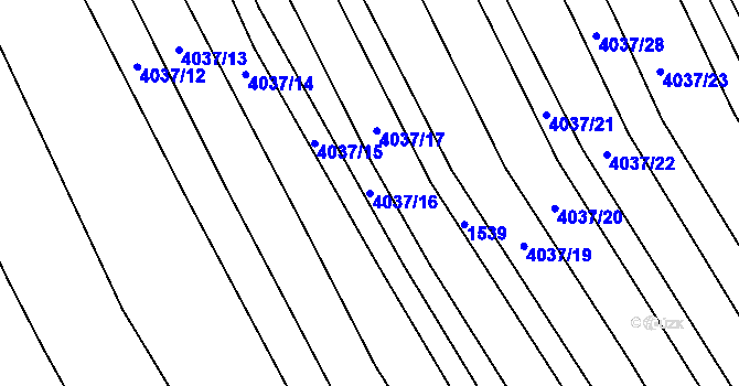 Parcela st. 4037/16 v KÚ Nemochovice, Katastrální mapa