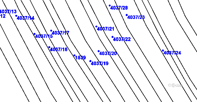 Parcela st. 4037/20 v KÚ Nemochovice, Katastrální mapa