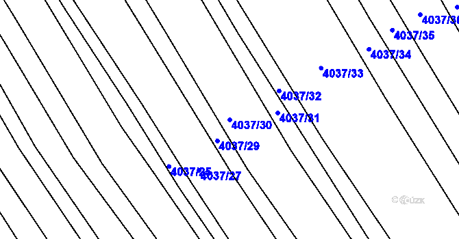 Parcela st. 4037/30 v KÚ Nemochovice, Katastrální mapa