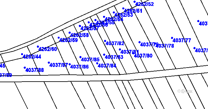 Parcela st. 4037/83 v KÚ Nemochovice, Katastrální mapa