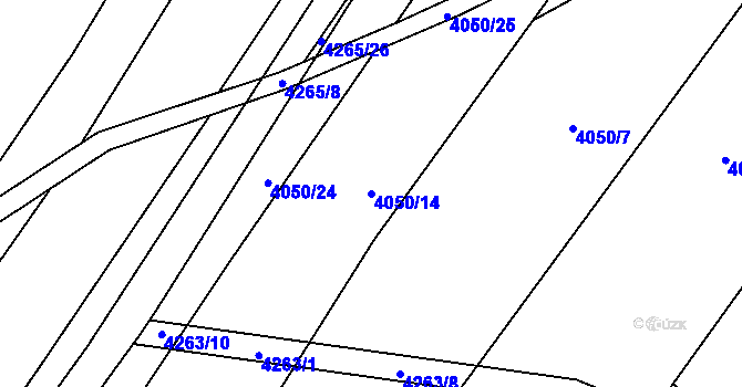 Parcela st. 4050/14 v KÚ Nemochovice, Katastrální mapa