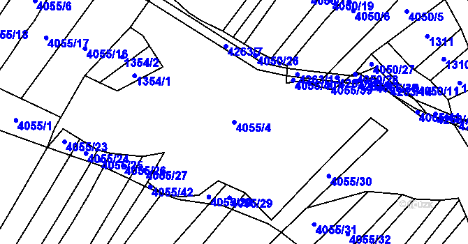 Parcela st. 4055/4 v KÚ Nemochovice, Katastrální mapa