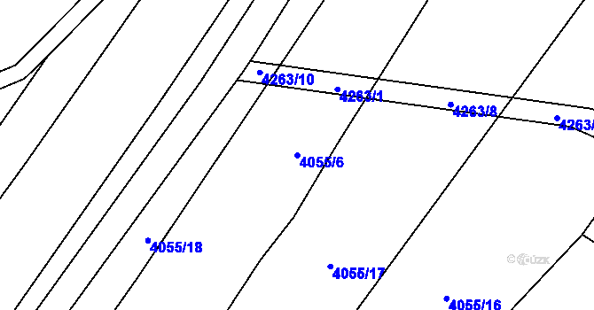 Parcela st. 4055/6 v KÚ Nemochovice, Katastrální mapa