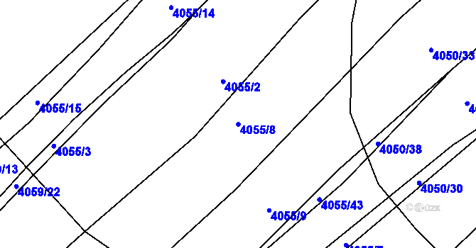 Parcela st. 4055/8 v KÚ Nemochovice, Katastrální mapa
