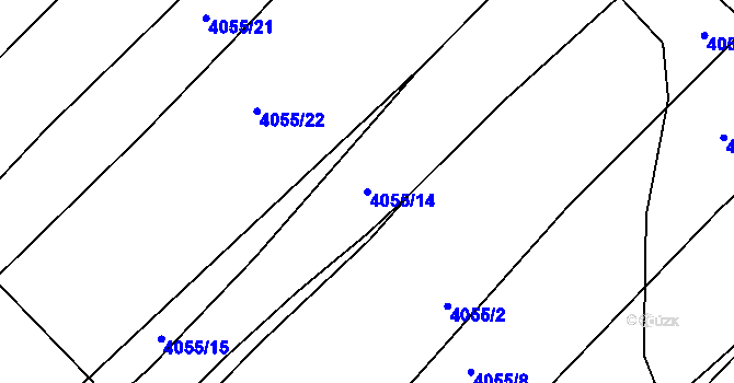 Parcela st. 4055/14 v KÚ Nemochovice, Katastrální mapa