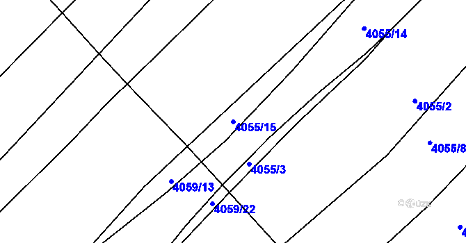 Parcela st. 4055/15 v KÚ Nemochovice, Katastrální mapa