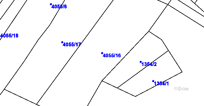 Parcela st. 4055/16 v KÚ Nemochovice, Katastrální mapa