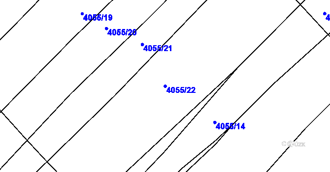 Parcela st. 4055/22 v KÚ Nemochovice, Katastrální mapa