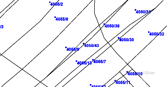 Parcela st. 4055/43 v KÚ Nemochovice, Katastrální mapa
