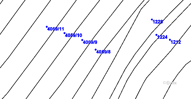 Parcela st. 4059/8 v KÚ Nemochovice, Katastrální mapa