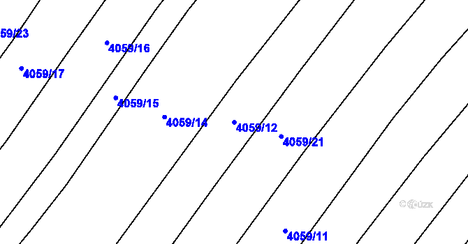 Parcela st. 4059/12 v KÚ Nemochovice, Katastrální mapa