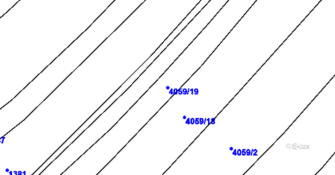 Parcela st. 4059/19 v KÚ Nemochovice, Katastrální mapa