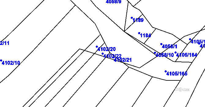 Parcela st. 4102/22 v KÚ Nemochovice, Katastrální mapa