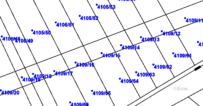 Parcela st. 4109/15 v KÚ Nemochovice, Katastrální mapa