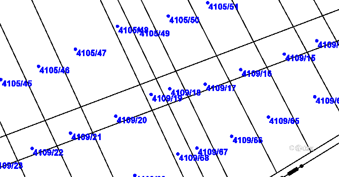 Parcela st. 4109/18 v KÚ Nemochovice, Katastrální mapa
