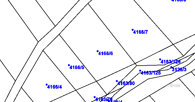 Parcela st. 4166/6 v KÚ Nemochovice, Katastrální mapa