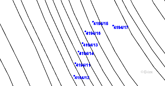 Parcela st. 4194/13 v KÚ Nemochovice, Katastrální mapa