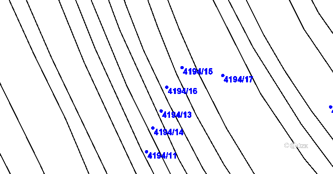 Parcela st. 4194/16 v KÚ Nemochovice, Katastrální mapa