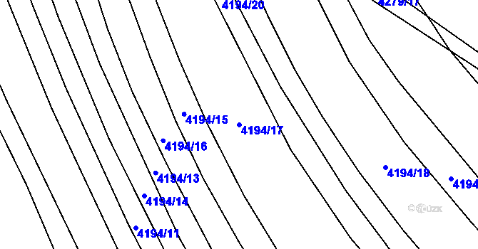 Parcela st. 4194/17 v KÚ Nemochovice, Katastrální mapa