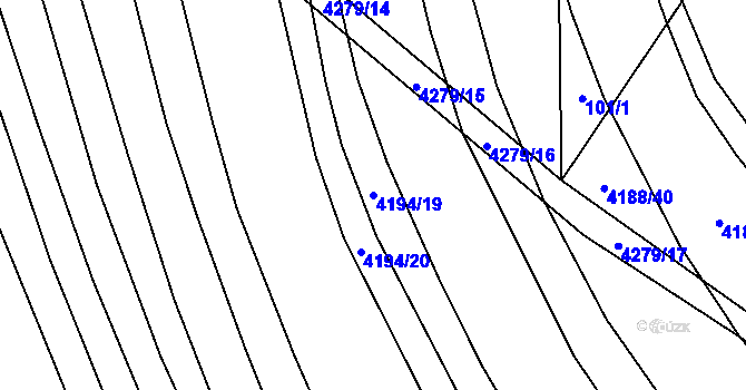 Parcela st. 4194/19 v KÚ Nemochovice, Katastrální mapa