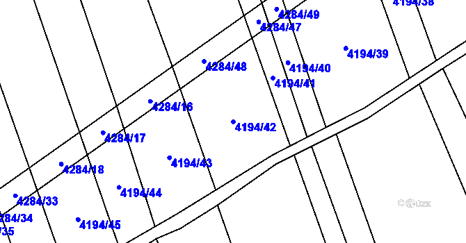 Parcela st. 4194/42 v KÚ Nemochovice, Katastrální mapa