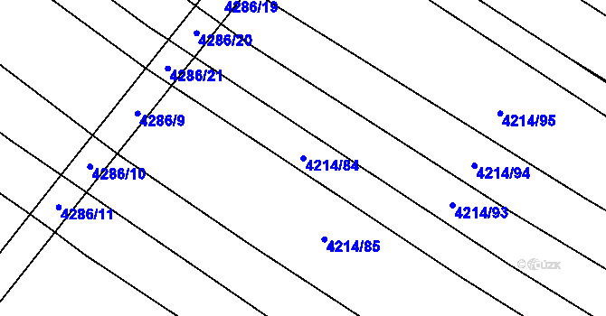 Parcela st. 4214/84 v KÚ Nemochovice, Katastrální mapa