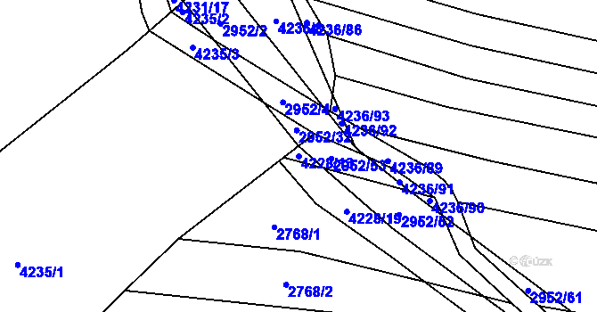 Parcela st. 4228/13 v KÚ Nemochovice, Katastrální mapa