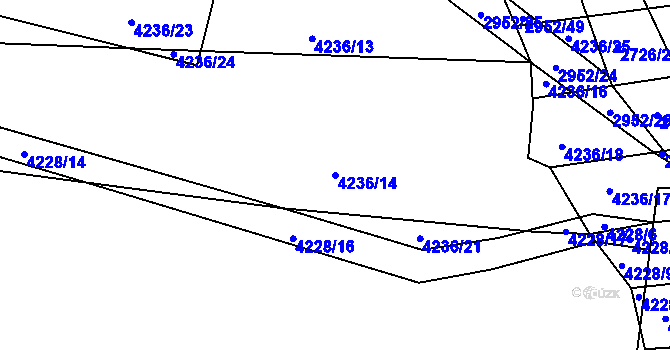 Parcela st. 4236/14 v KÚ Nemochovice, Katastrální mapa