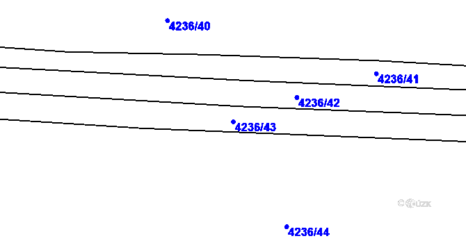 Parcela st. 4236/43 v KÚ Nemochovice, Katastrální mapa