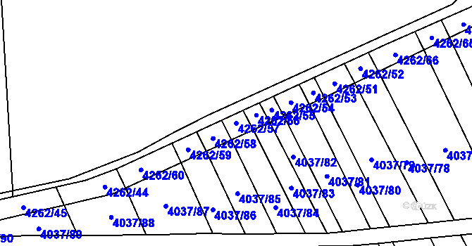 Parcela st. 4262/57 v KÚ Nemochovice, Katastrální mapa