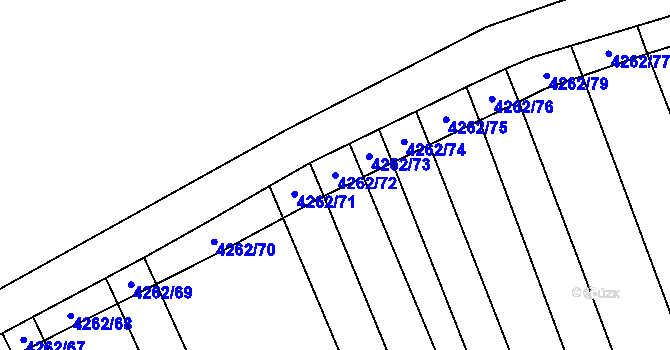 Parcela st. 4262/72 v KÚ Nemochovice, Katastrální mapa